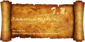 Tankovics Milán névjegykártya